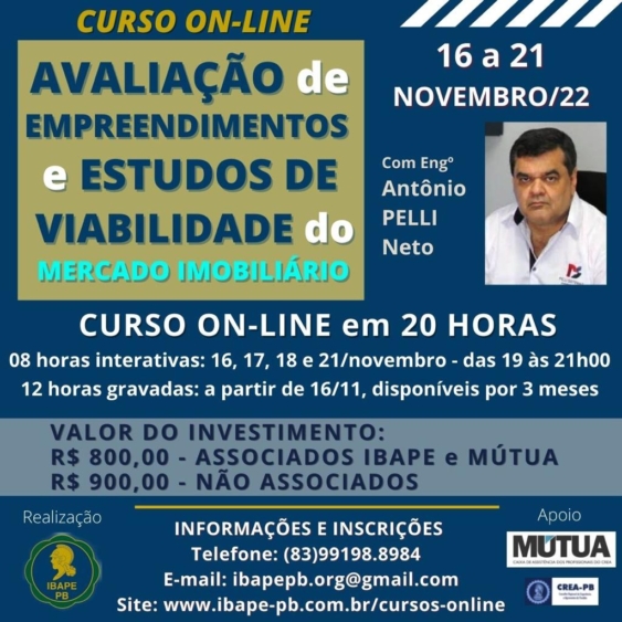 Curso Online em Parceria com o IBAPE-PB